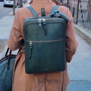 Calpak Kaya Laptop Backpack Color: Emerald